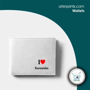 I LOVE Karnataka Custom Printed gents pocket wallet store by KarnatakaArtsNprints