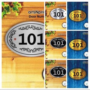 shop online brass, steel, titanium door numbers plates for hotel and lodges